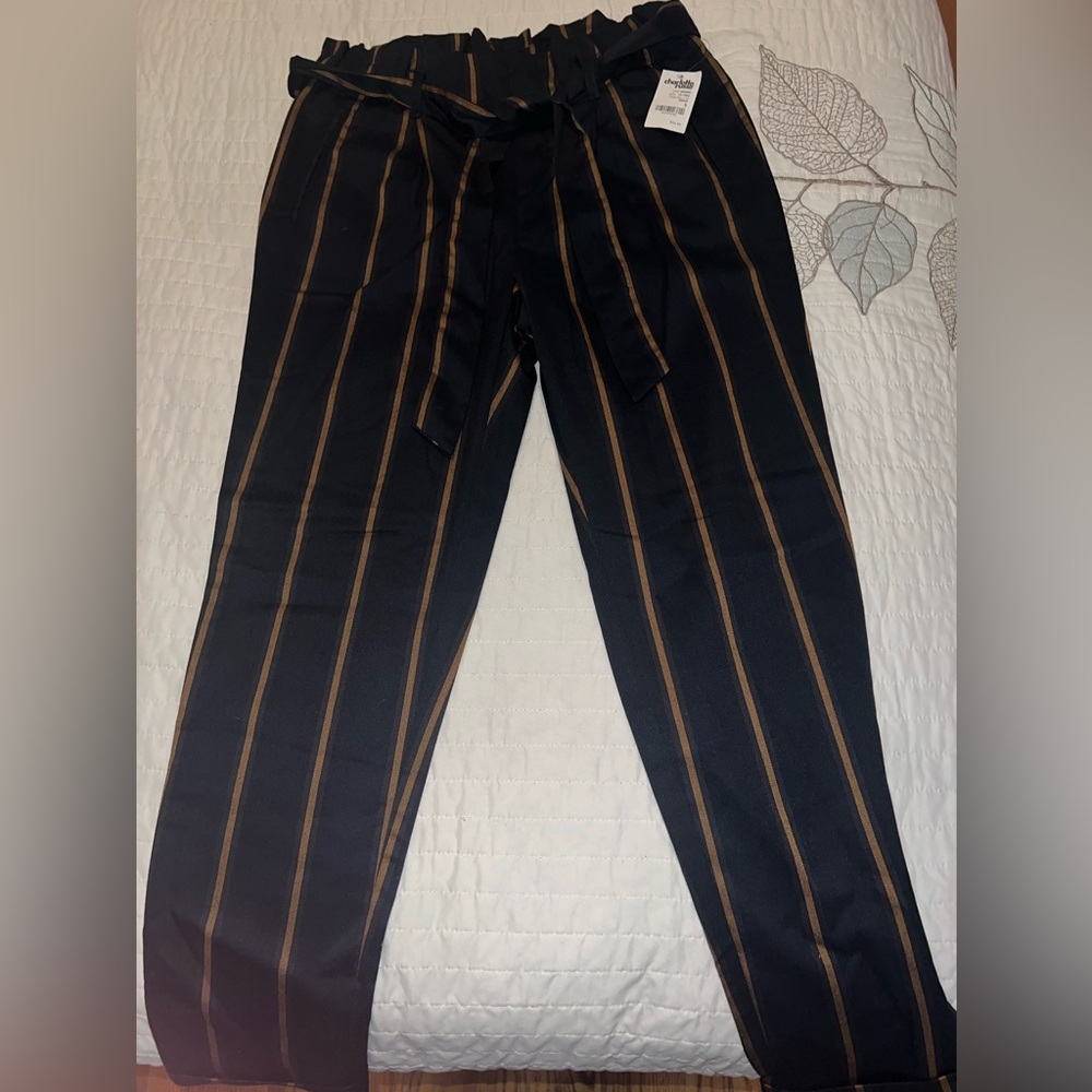Charlotte Russe Navy Blue and Brown Pants